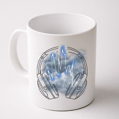 Electric Lighting Music Headphones Coffee Mug