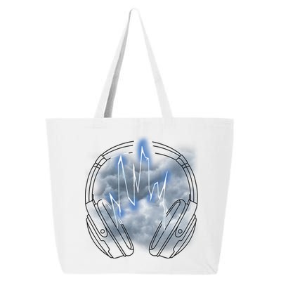 Electric Lighting Music Headphones 25L Jumbo Tote