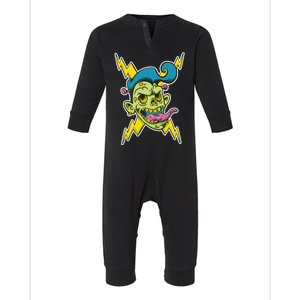 Electric Zombie Head Infant Fleece One Piece