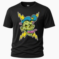 Electric Zombie Head Cooling Performance Crew T-Shirt