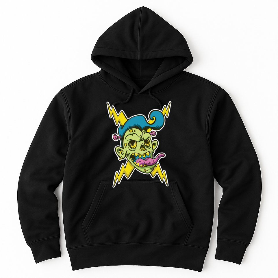 Electric Zombie Head Hoodie