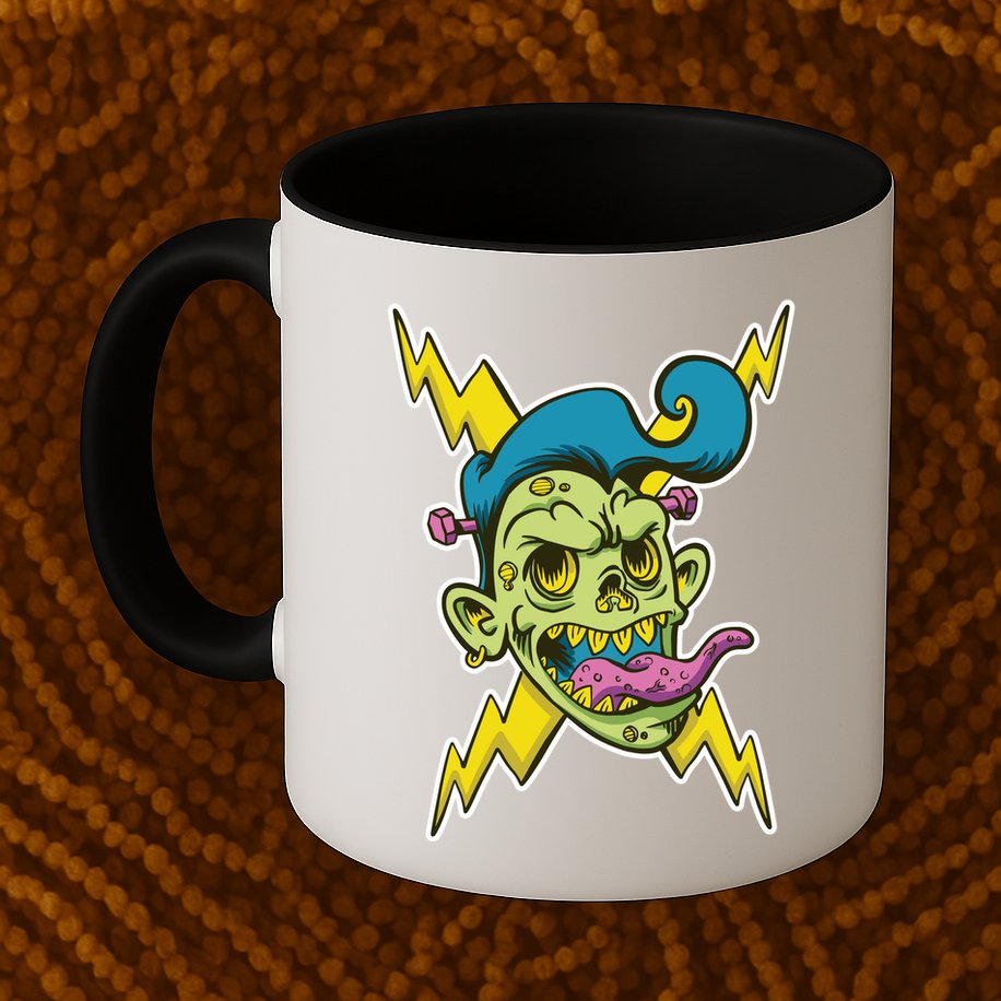 Electric Zombie Head Mug