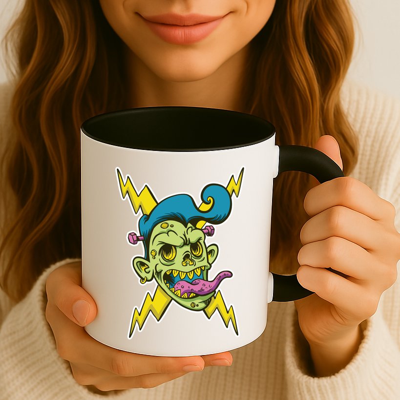 Electric Zombie Head Mug