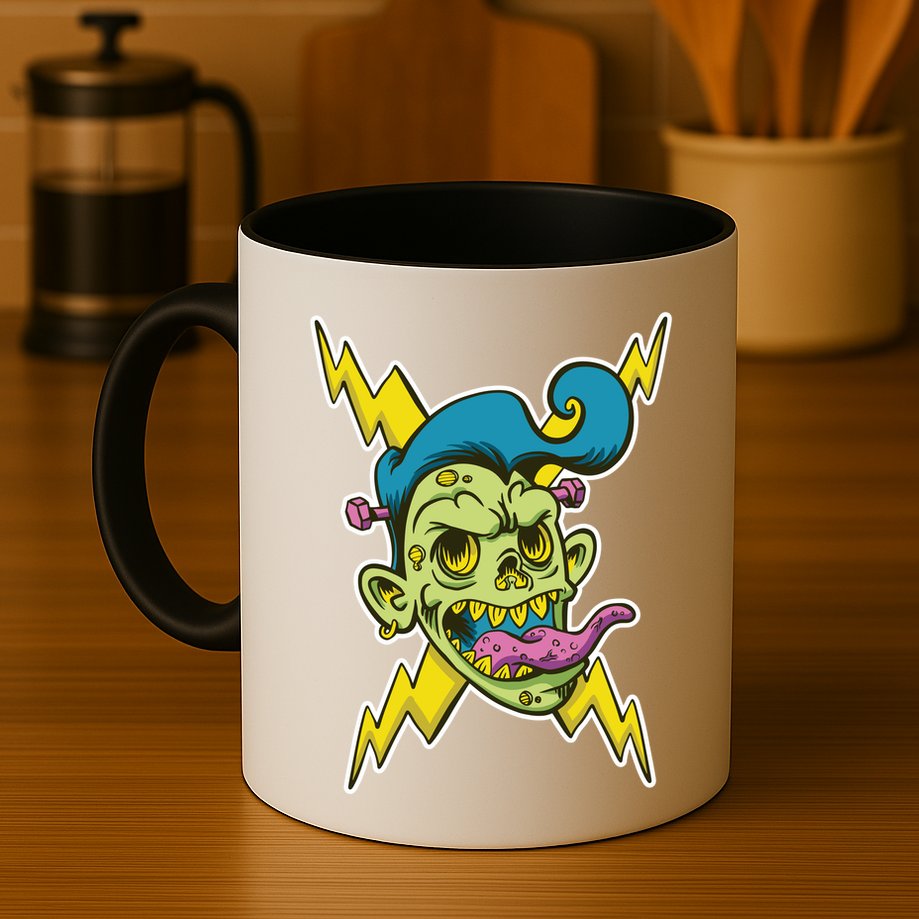 Electric Zombie Head Mug