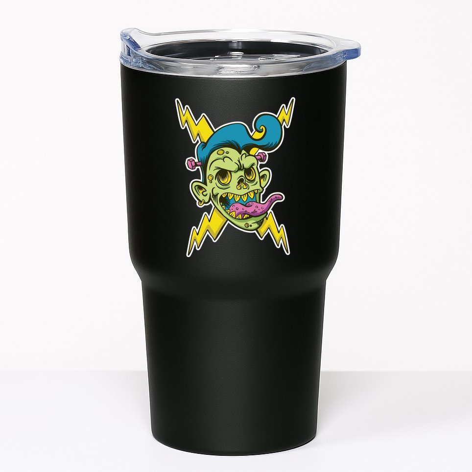 Electric Zombie Head Tumbler