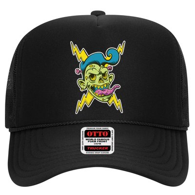 Electric Zombie Head Trucker Hat