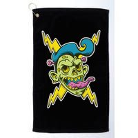 Electric Zombie Head Golf Towel