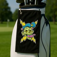 Electric Zombie Head Golf Towel