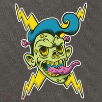 Electric Zombie Head Cotton Canvas Backpack