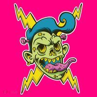 Electric Zombie Head 16 in Basic Backpack