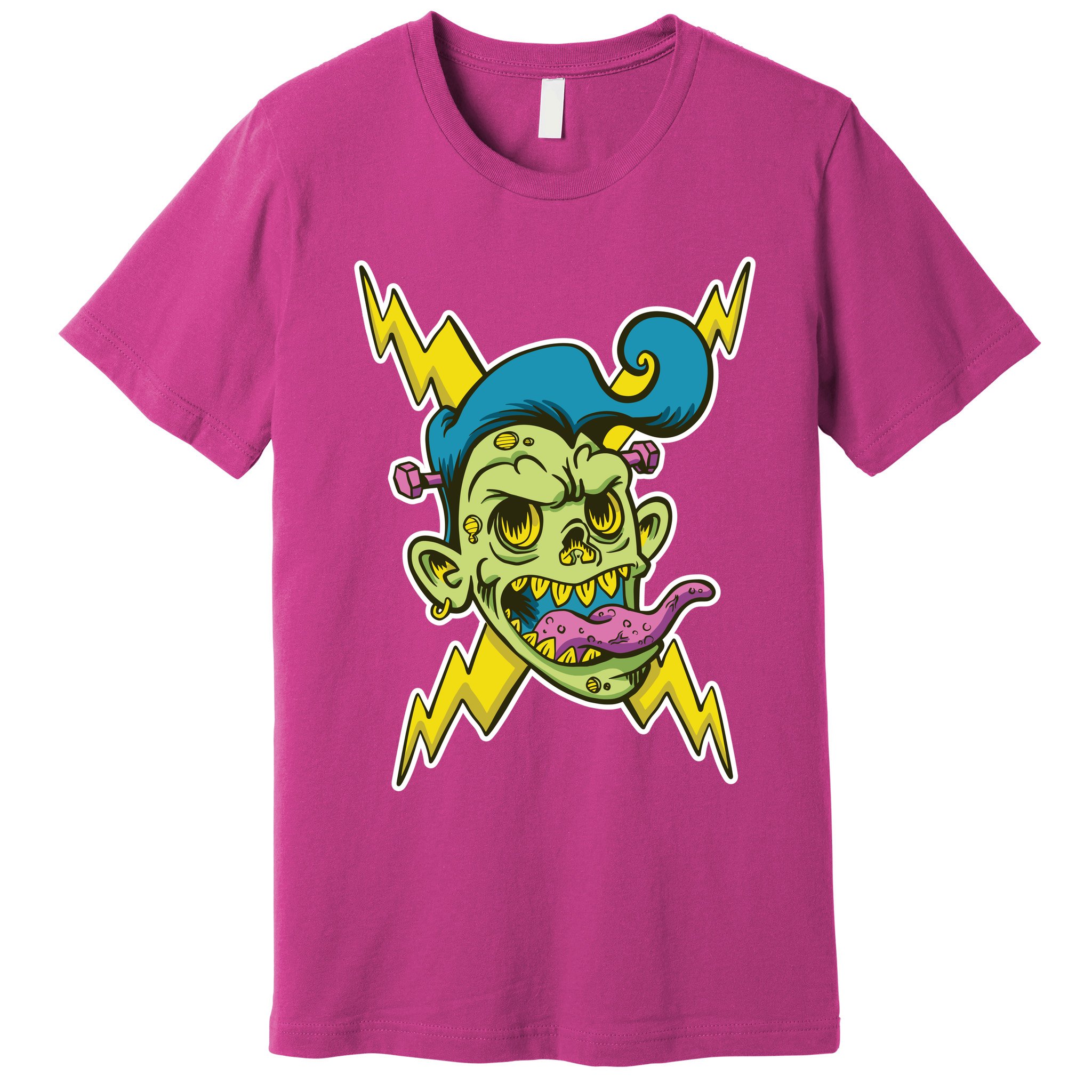 Electric Zombie Head Premium T-Shirt