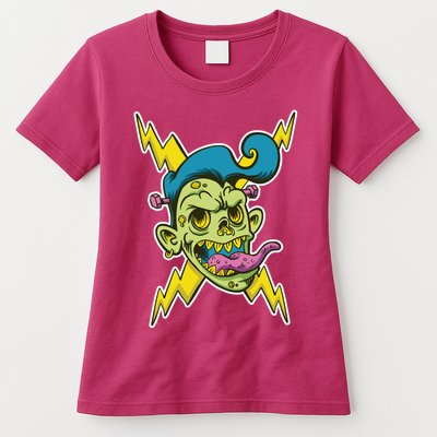 Electric Zombie Head Womens T-Shirt