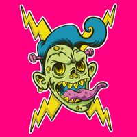 Electric Zombie Head Kids T-Shirt