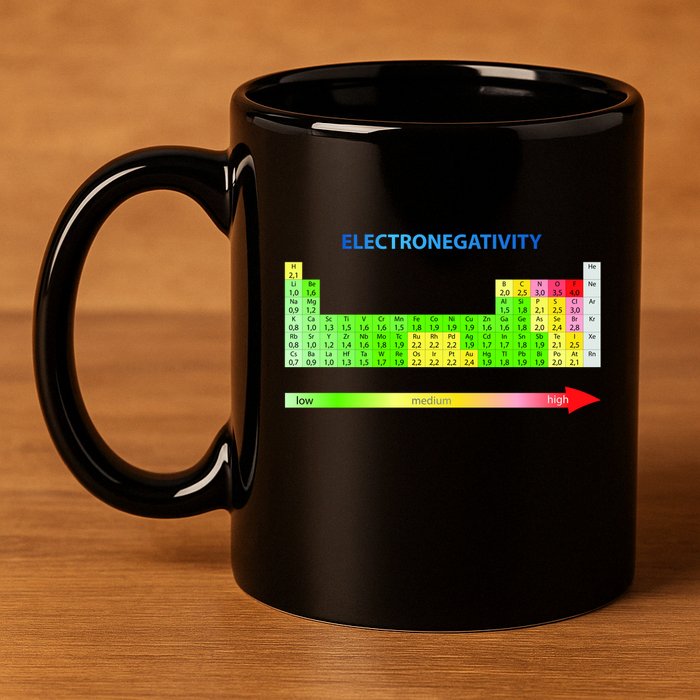 Electronegativity Values Periodic Table of Elements 11oz C Handle Ceramic Mug