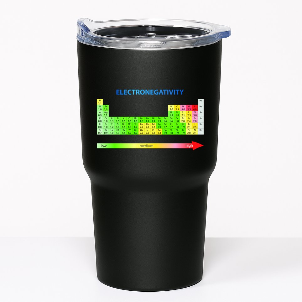 Electronegativity Values Periodic Table of Elements Tumbler