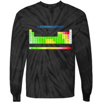 Electronegativity Values Periodic Table of Elements Tie-Dye Long Sleeve Shirt