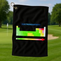 Electronegativity Values Periodic Table of Elements Golf Towel