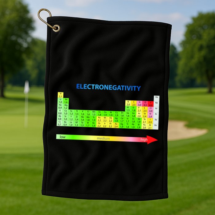 Electronegativity Values Periodic Table of Elements Golf Towel