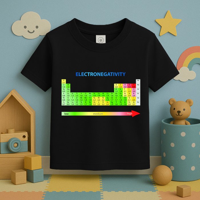 Electronegativity Values Periodic Table of Elements Toddler T-Shirt