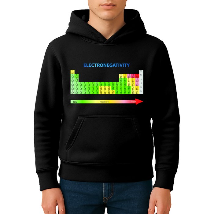Electronegativity Values Periodic Table of Elements Kids Hoodie