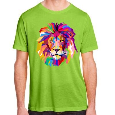 Elegant Colorful Cool Lion Head Adult ChromaSoft Performance T-Shirt