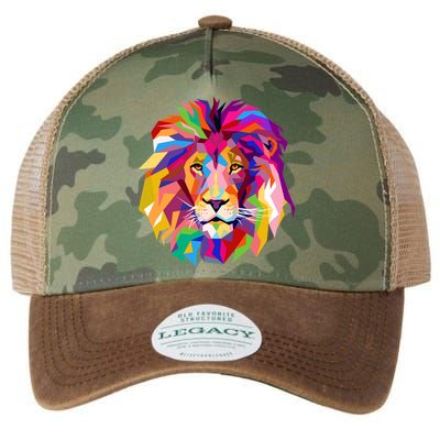 Elegant Colorful Cool Lion Head Legacy Tie Dye Trucker Hat