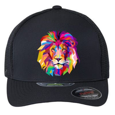 Elegant Colorful Cool Lion Head Flexfit Unipanel Trucker Cap