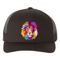 Elegant Colorful Cool Lion Head Yupoong Adult 5-Panel Trucker Hat