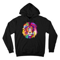 Elegant Colorful Cool Lion Head Hoodie