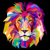 Elegant Colorful Cool Lion Head Sweatshirt
