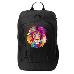 Elegant Colorful Cool Lion Head City Backpack