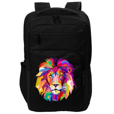 Elegant Colorful Cool Lion Head Impact Tech Backpack