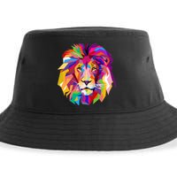 Elegant Colorful Cool Lion Head Sustainable Bucket Hat