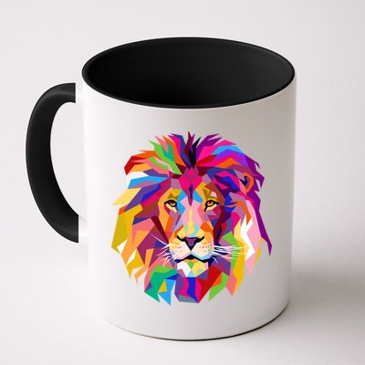 Elegant Colorful Cool Lion Head Mug
