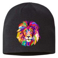 Elegant Colorful Cool Lion Head Sustainable Beanie