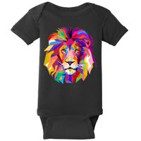 Elegant Colorful Cool Lion Head Baby Bodysuit