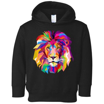 Elegant Colorful Cool Lion Head Toddler Hoodie