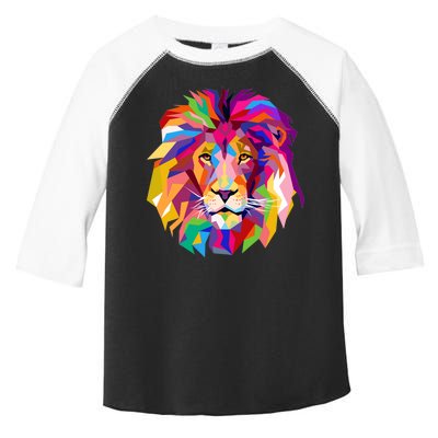 Elegant Colorful Cool Lion Head Toddler Fine Jersey T-Shirt