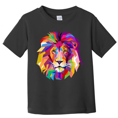 Elegant Colorful Cool Lion Head Toddler T-Shirt
