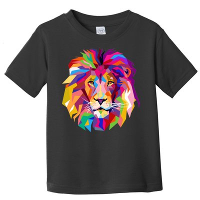 Elegant Colorful Cool Lion Head Toddler T-Shirt