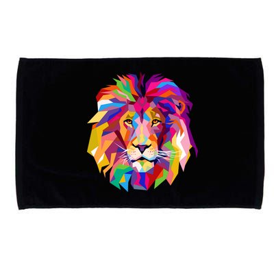 Elegant Colorful Cool Lion Head Microfiber Hand Towel