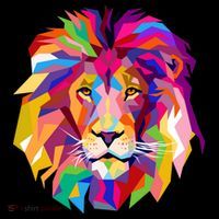 Elegant Colorful Cool Lion Head Visor
