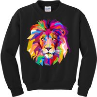 Elegant Colorful Cool Lion Head Kids Sweatshirt