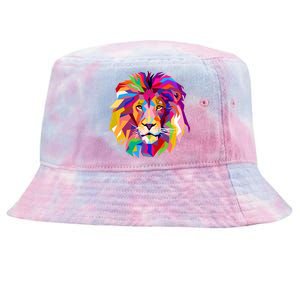 Elegant Colorful Cool Lion Head Tie-Dyed Bucket Hat