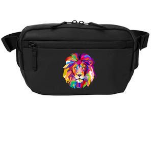 Elegant Colorful Cool Lion Head Crossbody Pack