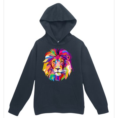 Elegant Colorful Cool Lion Head Urban Pullover Hoodie