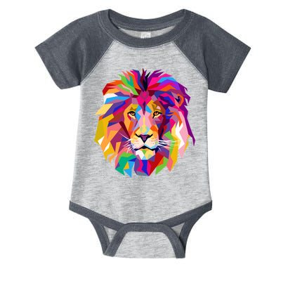 Elegant Colorful Cool Lion Head Infant Baby Jersey Bodysuit