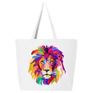 Elegant Colorful Cool Lion Head 25L Jumbo Tote