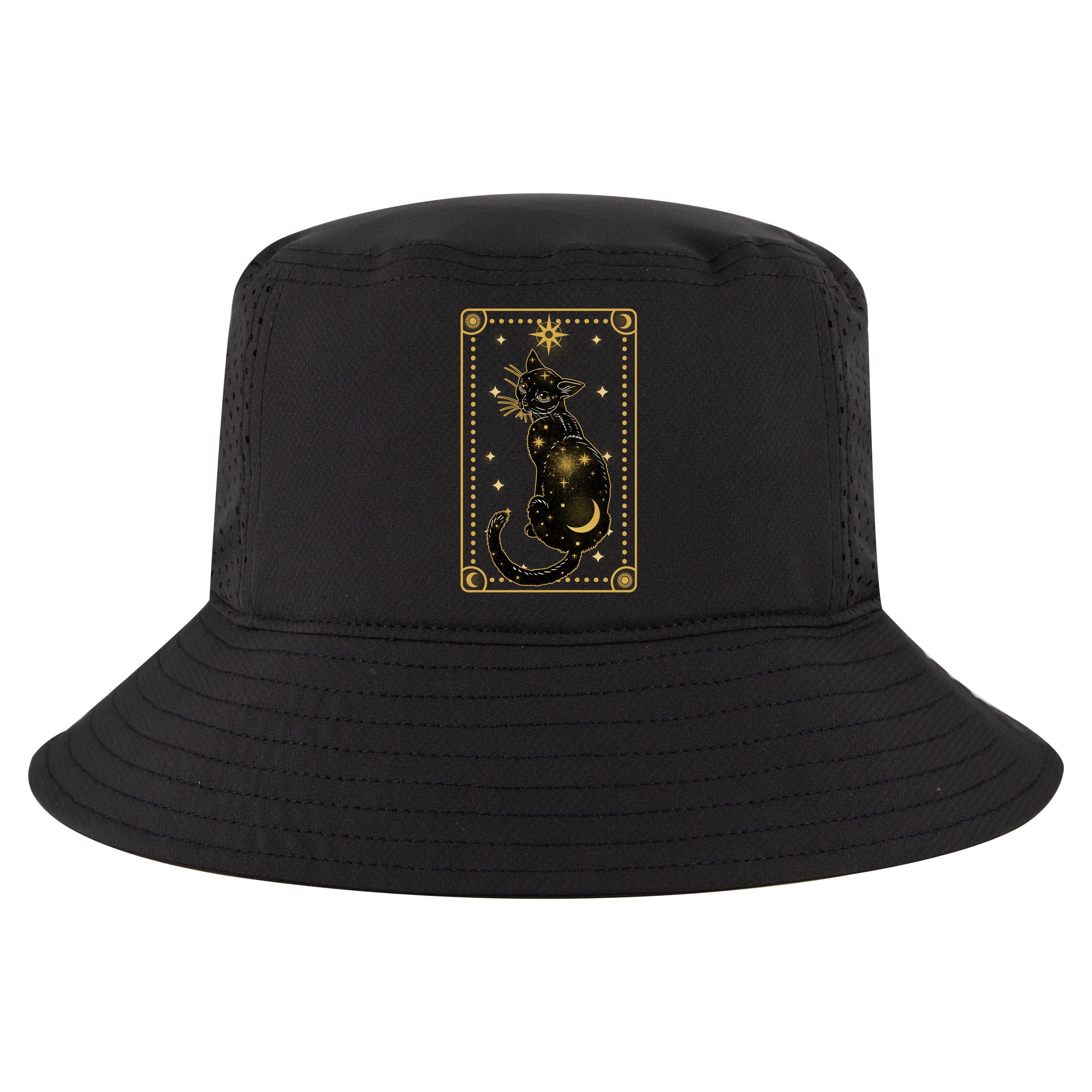 Elegant Galaxy Tarot Card Cat Cool Comfort Performance Bucket Hat