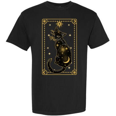 Elegant Galaxy Tarot Card Cat Garment-Dyed Heavyweight T-Shirt